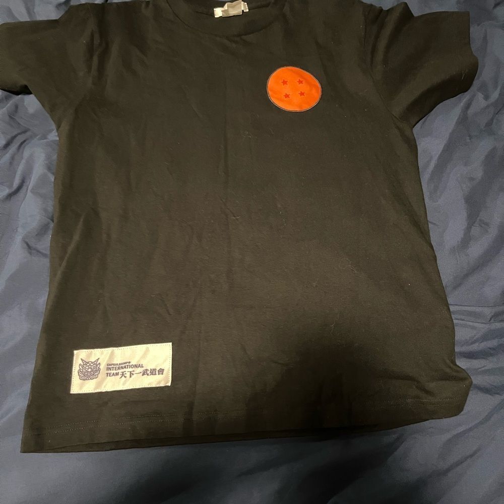 Dragon Ball Z capsule Corp black shirt with orange ball